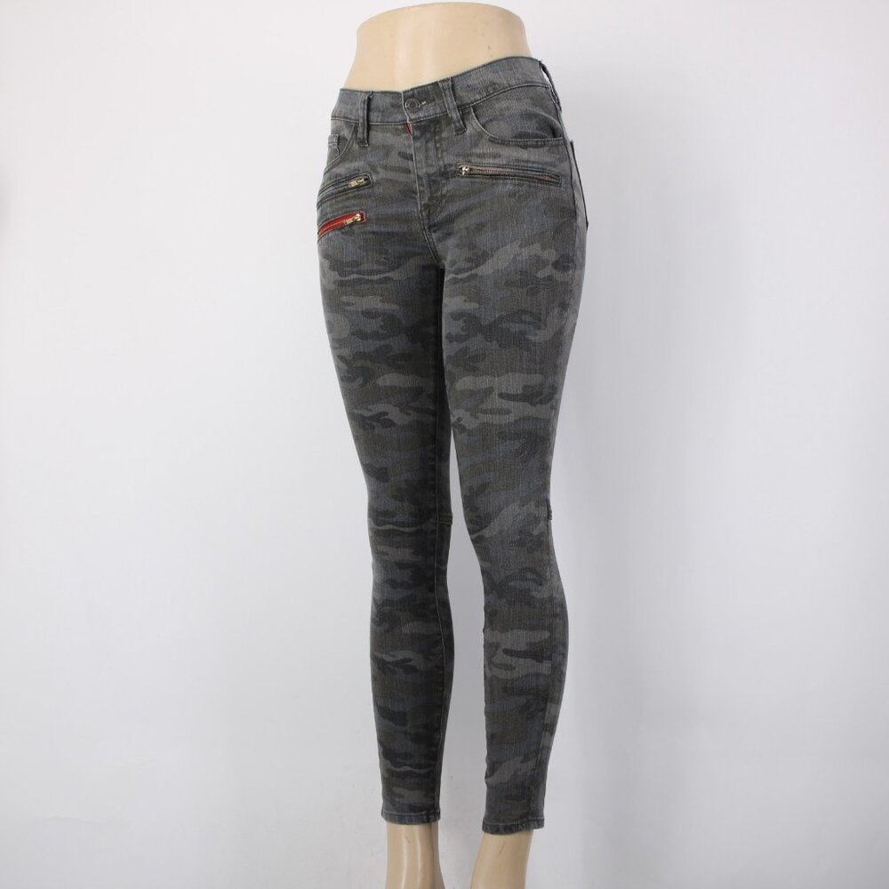 Etienne Marcel Jeans Sz 26 x 28 Charcoal MultiColor Camo Skinny Cotton Poly Jean - Picture 5 of 16